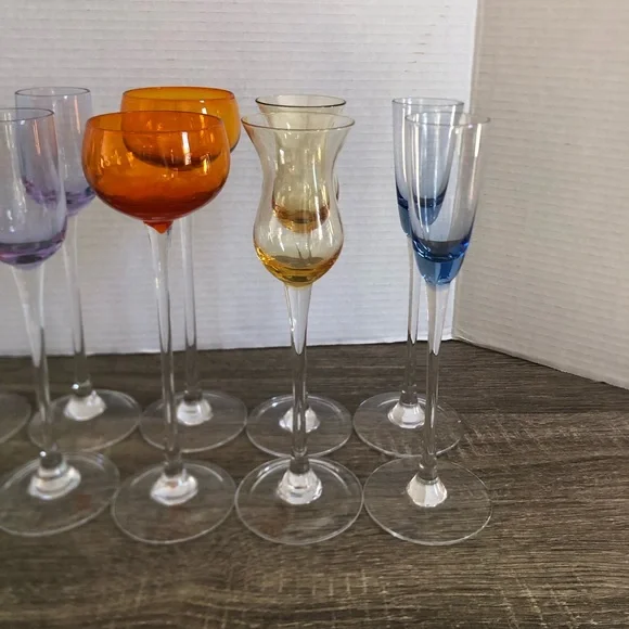 Vtg MCM Long Stemmed Cordial Glasses - Picture 4 of 8